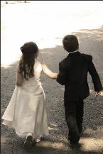 Wedding Creche Young Bride and Groom in wedding creche